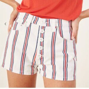 Reformation Stripe Charlie Shorts 25